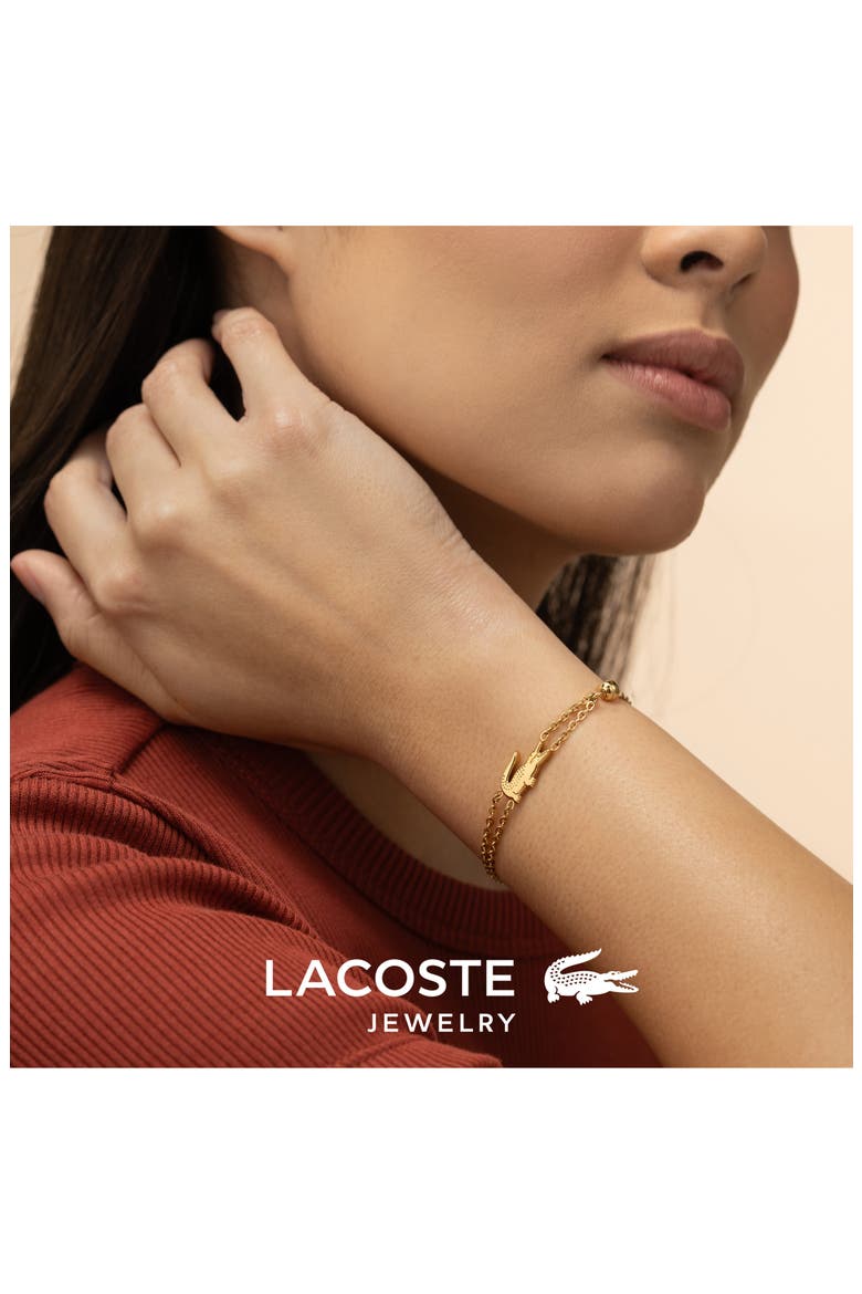Crocodile Station Bracelet, Alternate, color, GOLD