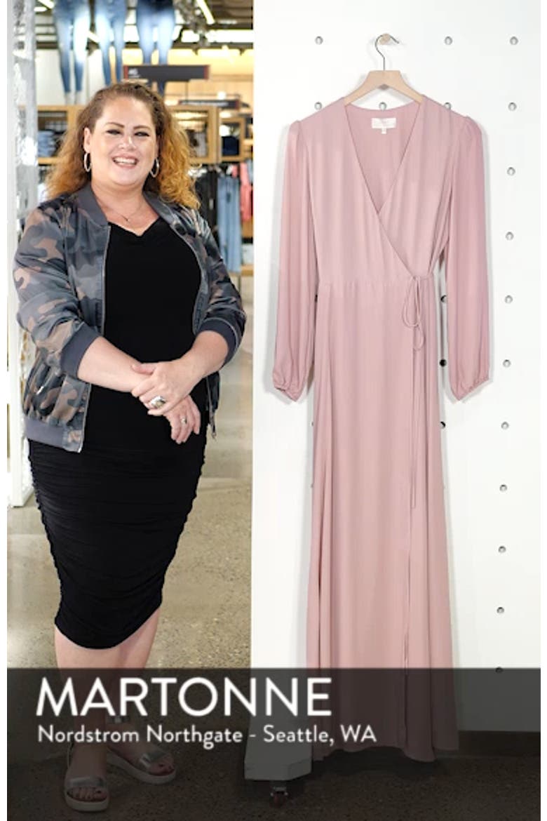 Lila Long Sleeve Wrap Gown video