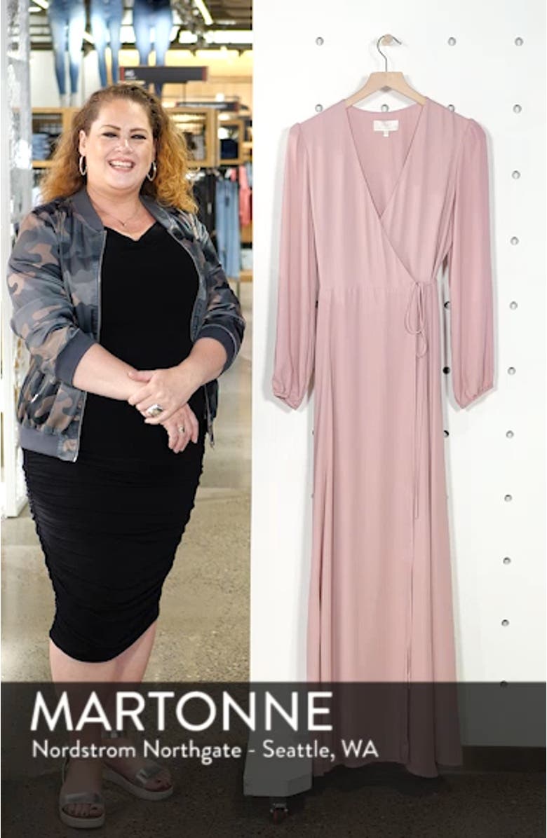 Lila Long Sleeve Wrap Gown, sales video thumbnail