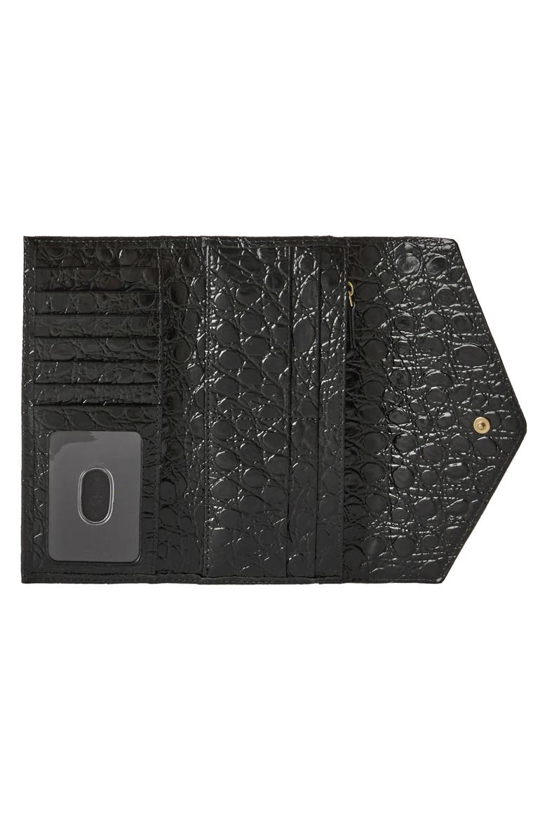 Veronica Melbourne Croc Embossed Leather Envelope Wallet, Alternate, color, MULTI