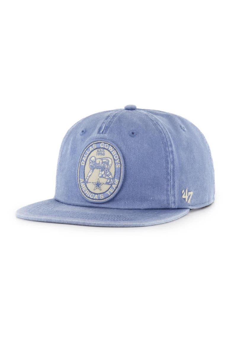 Men's '47  Light Blue Dallas Cowboys Boot Path Relaxed Captain Hat, Main, color, Light Blue