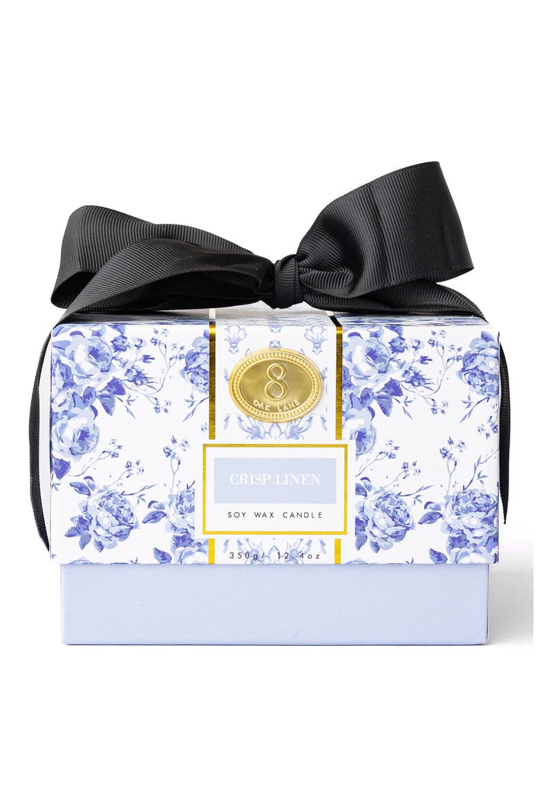 Crisp Linen 3-Wick Candle, Alternate, color, BLUE