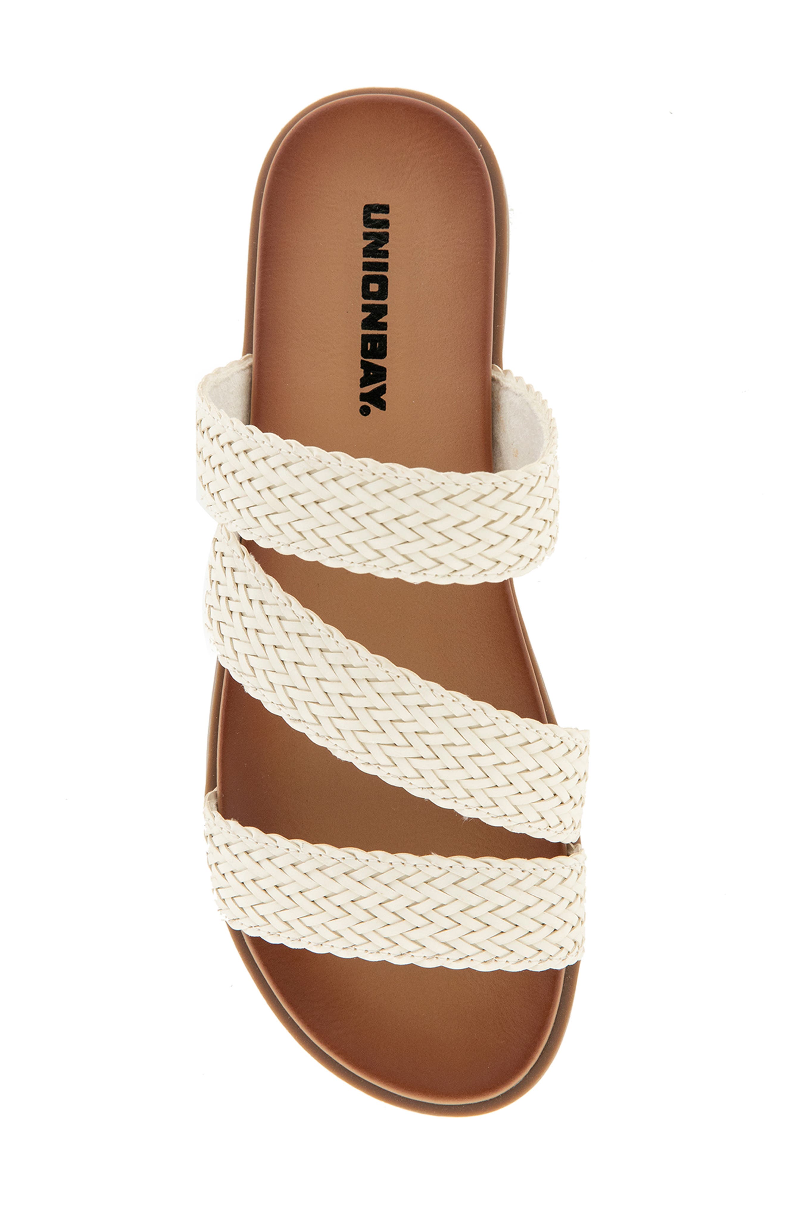 UNIONBAY Raven Braided Sandal, Alternate, color, White