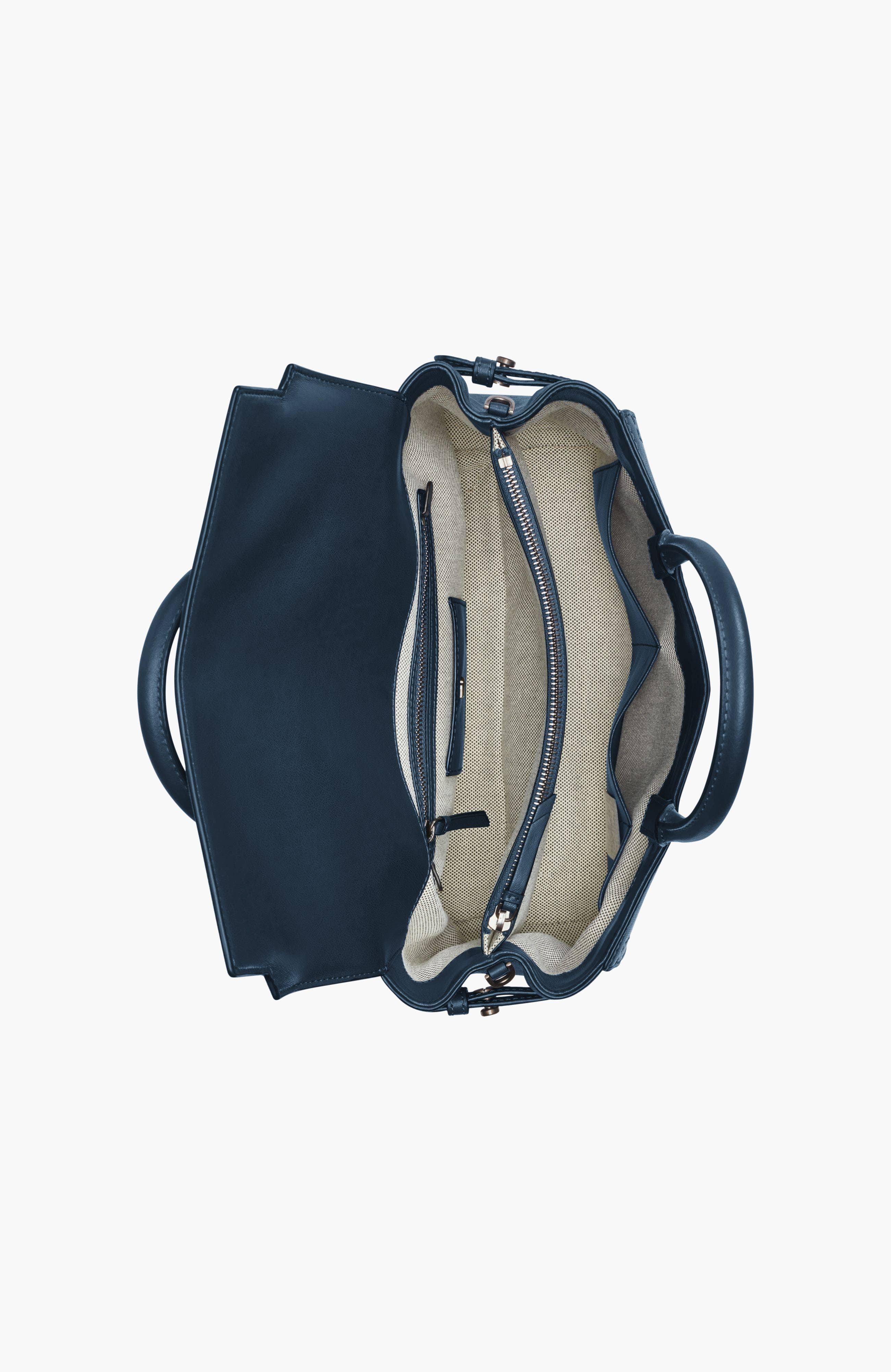 Donna Karan New York Roslyn Solid+Suede Satchel, Alternate, color, 