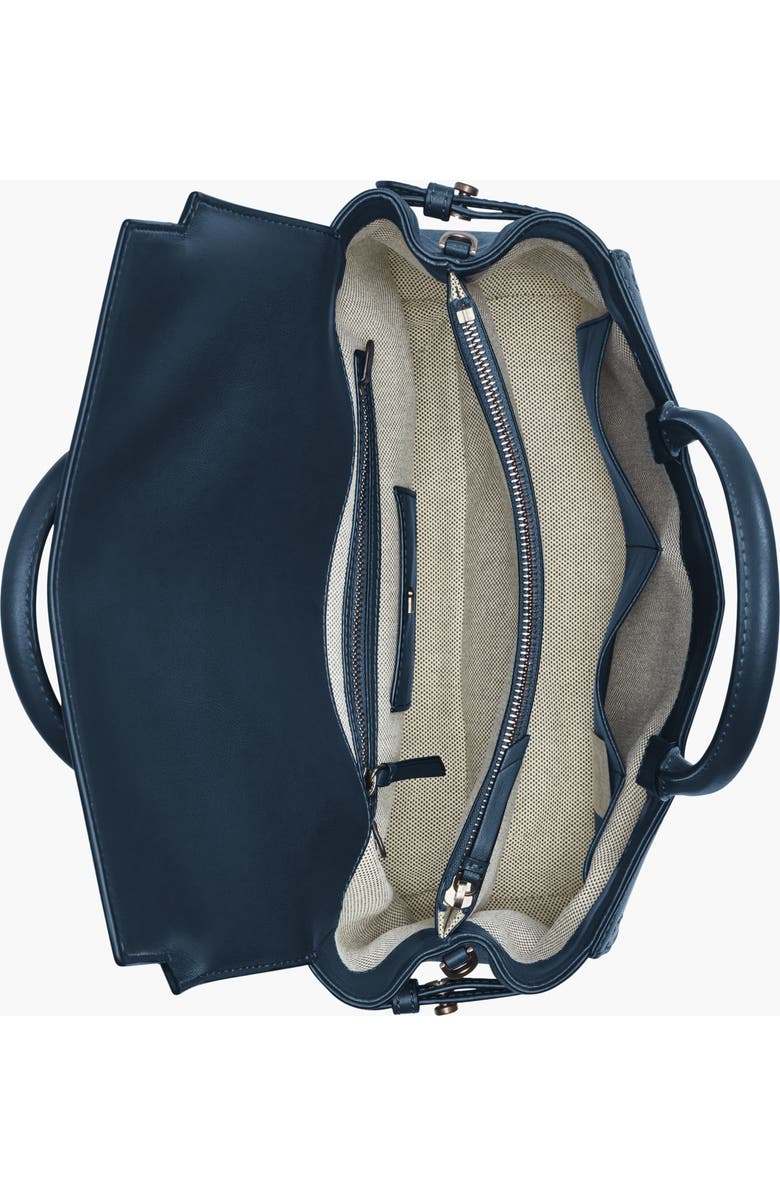 Donna Karan New York Roslyn Solid+Suede Satchel, Alternate, color,