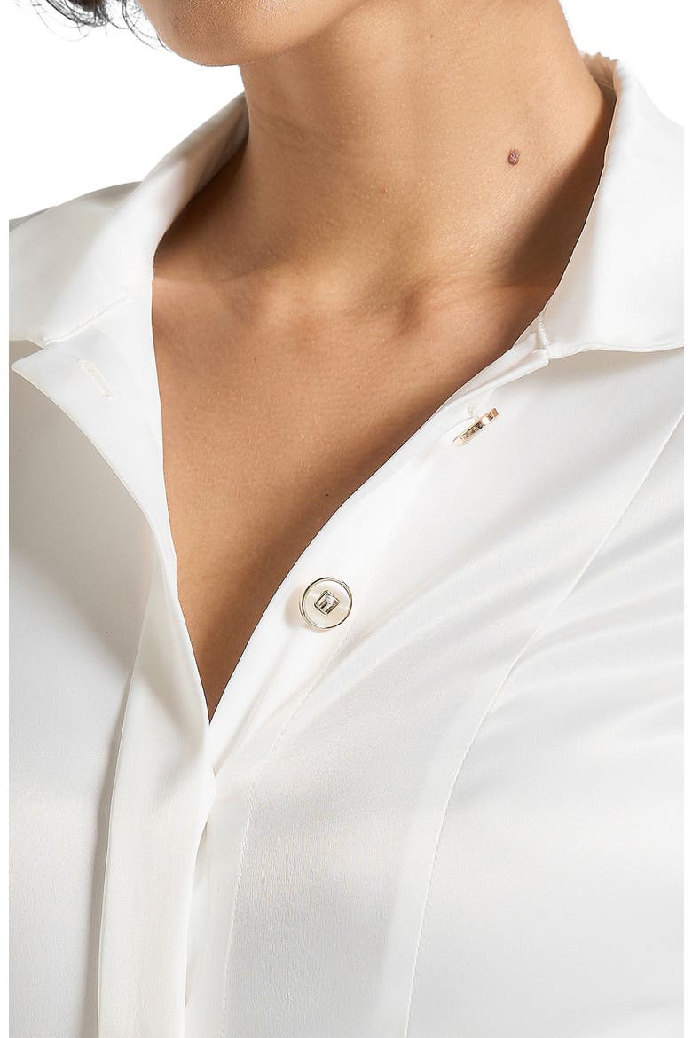 Louise Wide Shoulder Satin Shirt Bodysuit, Alternate, color, Off White