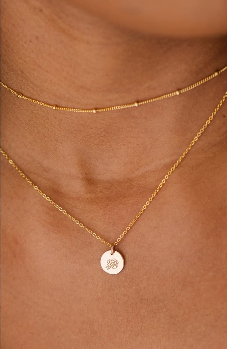 MADE BY MARY September Birth Flower Necklace, Alternate, color, Silver