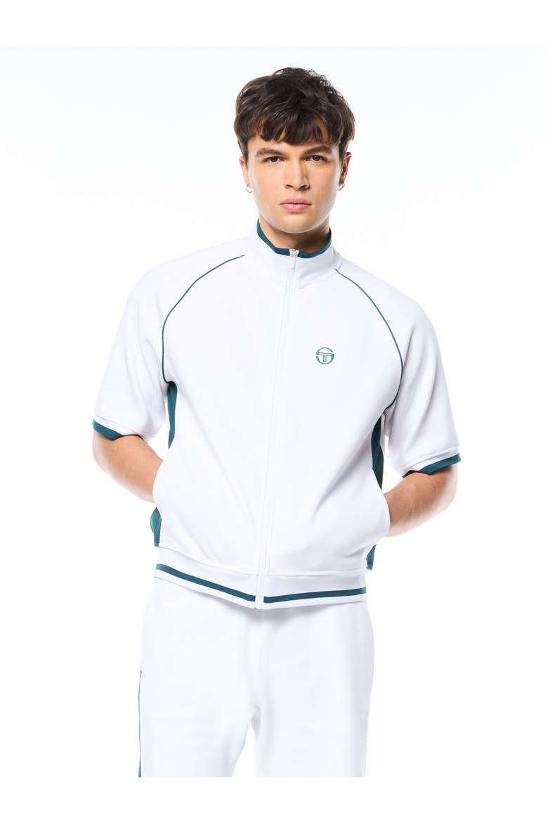 Pannello Short Sleeve Track Jacket, Main, color, BRILLIANT WHITE
