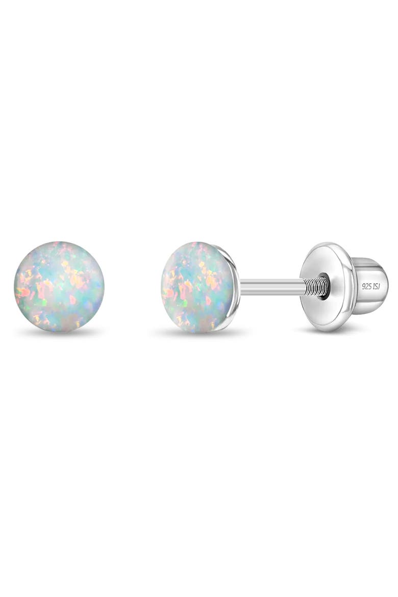 Opal Button Earrings, Main, color, Opal