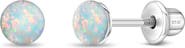 In Season Jewelry Opal Button Earrings
