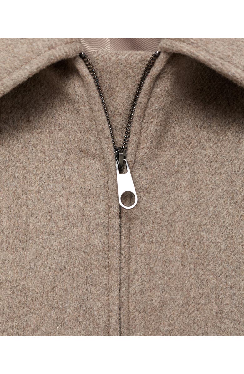 MANGO Wool Blend Crop Jacket, Alternate, color, Sand