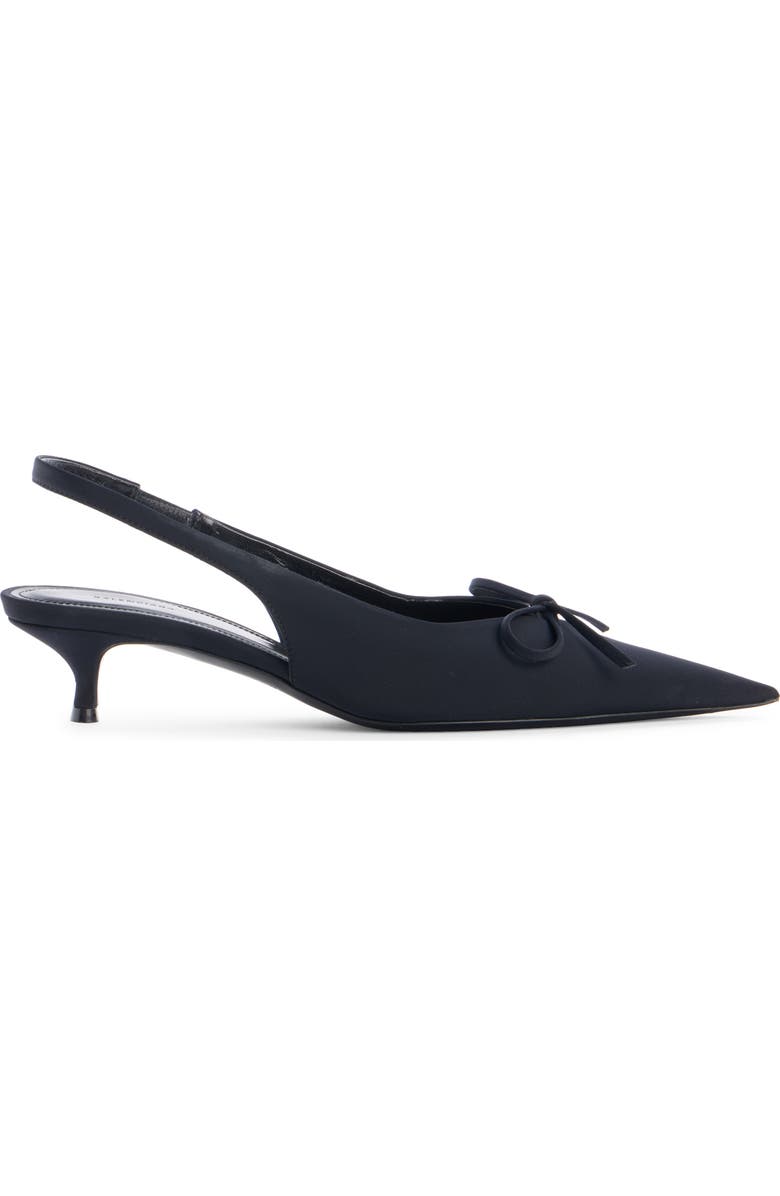 Balenciaga Knife Bow Kitten Heel Pointed Toe Slingback Pump, Alternate, color,