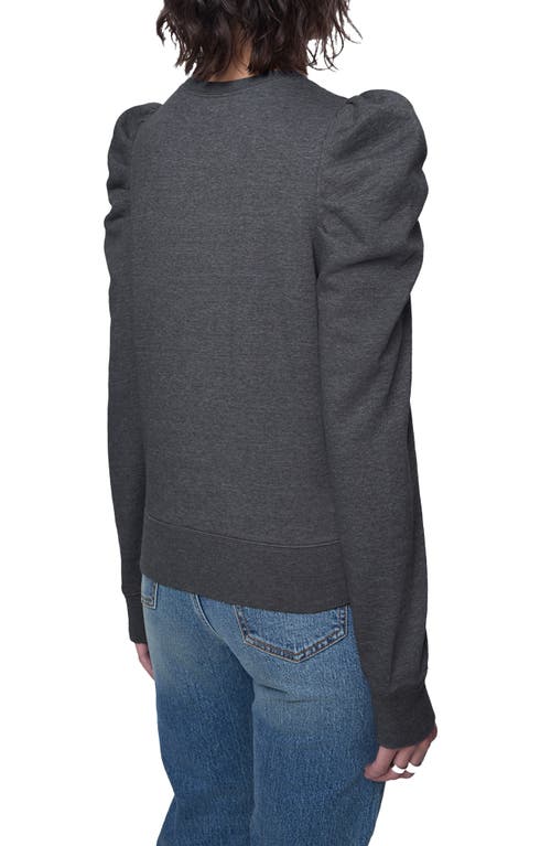 Rebecca Minkoff Janine Puff Sleeve Sweatshirt In Slate Dark Grey
