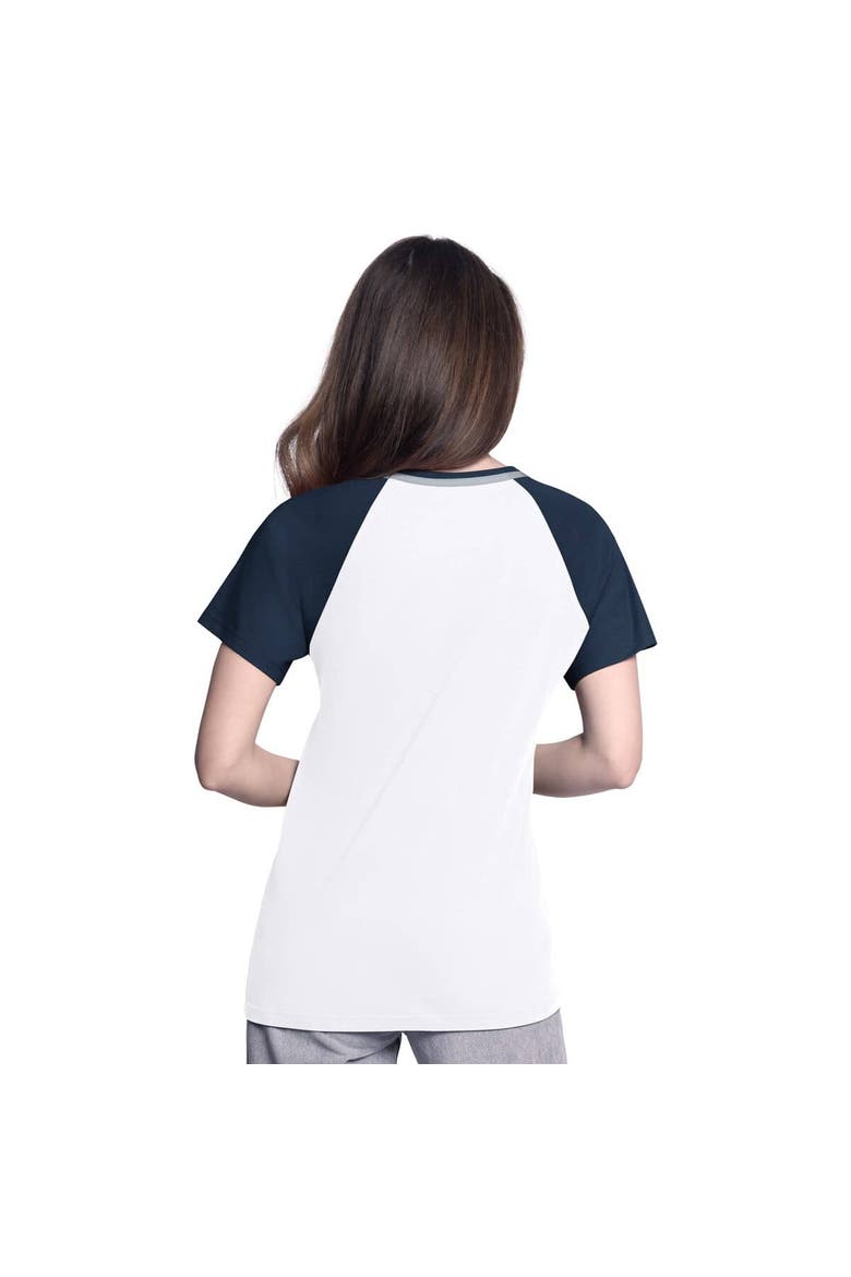 Women's G-III 4Her by Carl Banks  White/Navy New York Yankees Ball Park Raglan V-Neck T-Shirt, Alternate, color, White