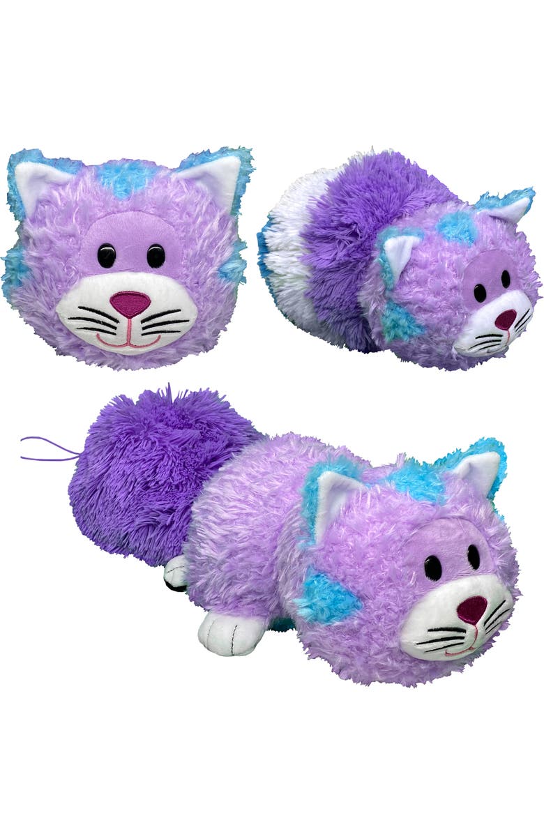 FlipaZoo Magic Tails Purple Cat To Blue Husky 2 In 1 Animal Plush, Alternate, color, Multicolored