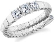 Crislu Pure Flex Graduated Cubic Zirconia Ring