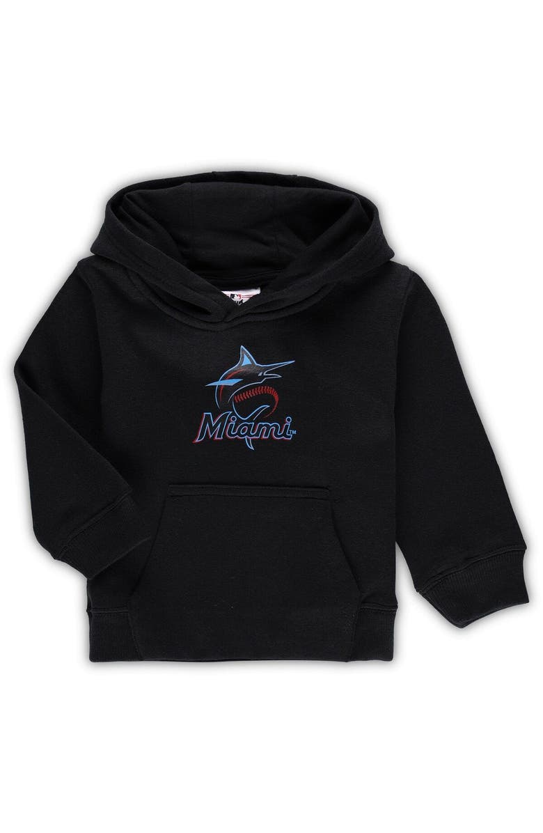 Outerstuff Toddler Black Miami Marlins Team Primary Logo Fleece Pullover Hoodie, Main, color, Black