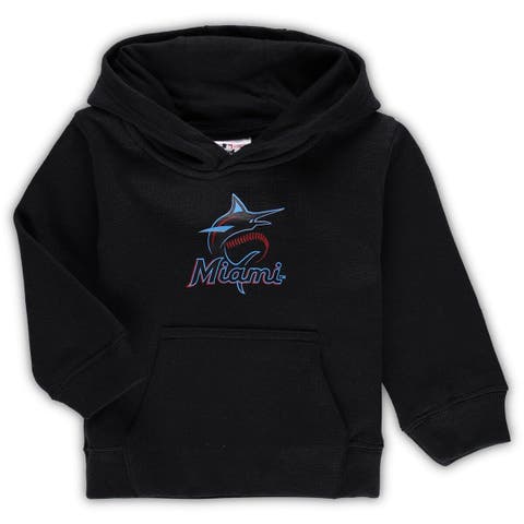 Toddler Black Miami Marlins Team Primary Logo Fleece Pullover Hoodie