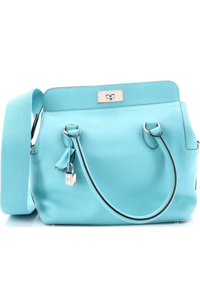 Pre-Owned Hermes Toolbox Bag Swift 26, Main, color, Bleu Atoll