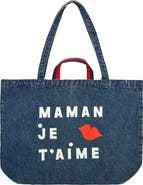 Clare V. EMC Jumbo Denim Tote