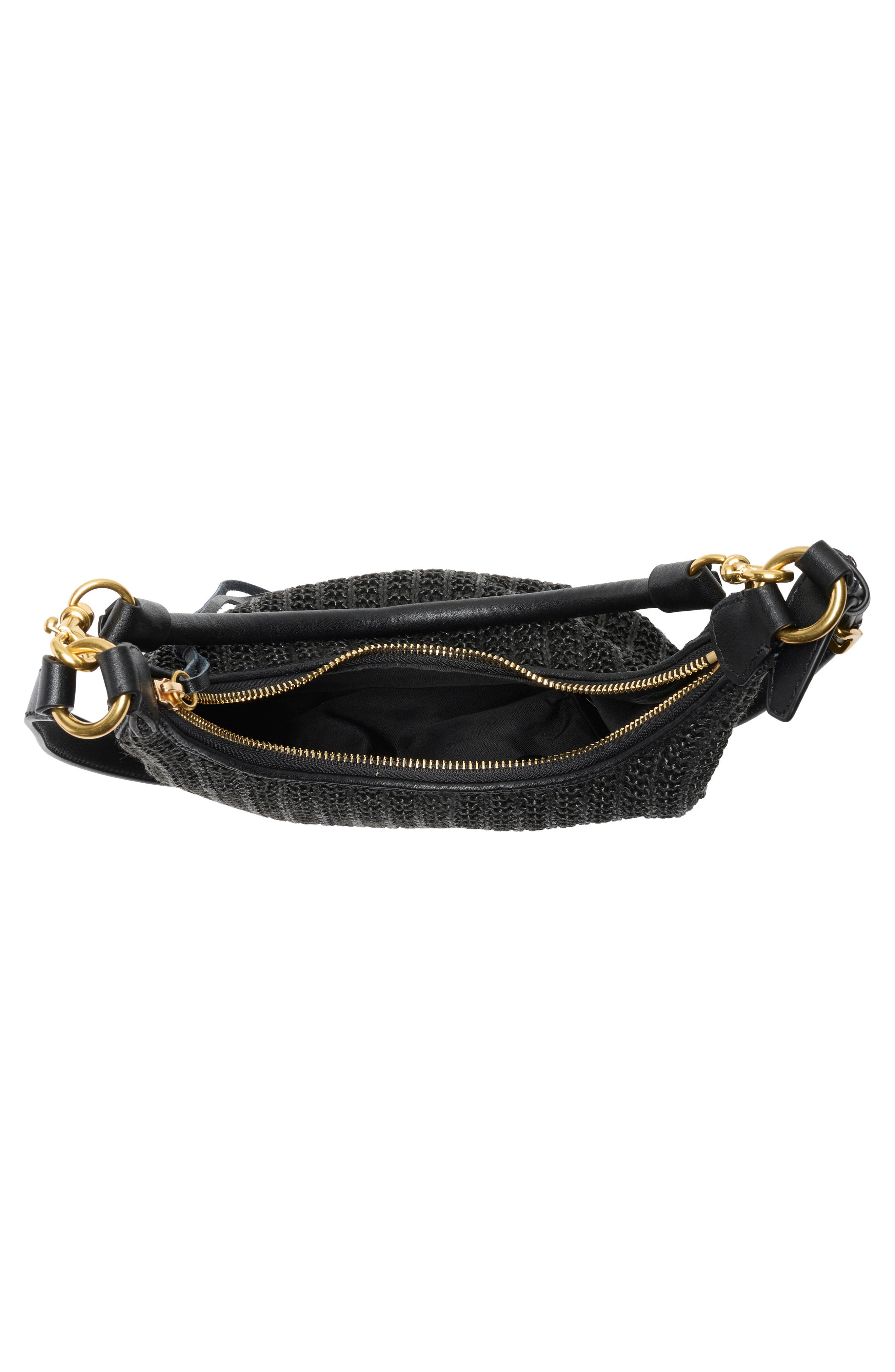 Rebecca Minkoff Darren Crescent Crossbody Bag, Alternate, color, Black