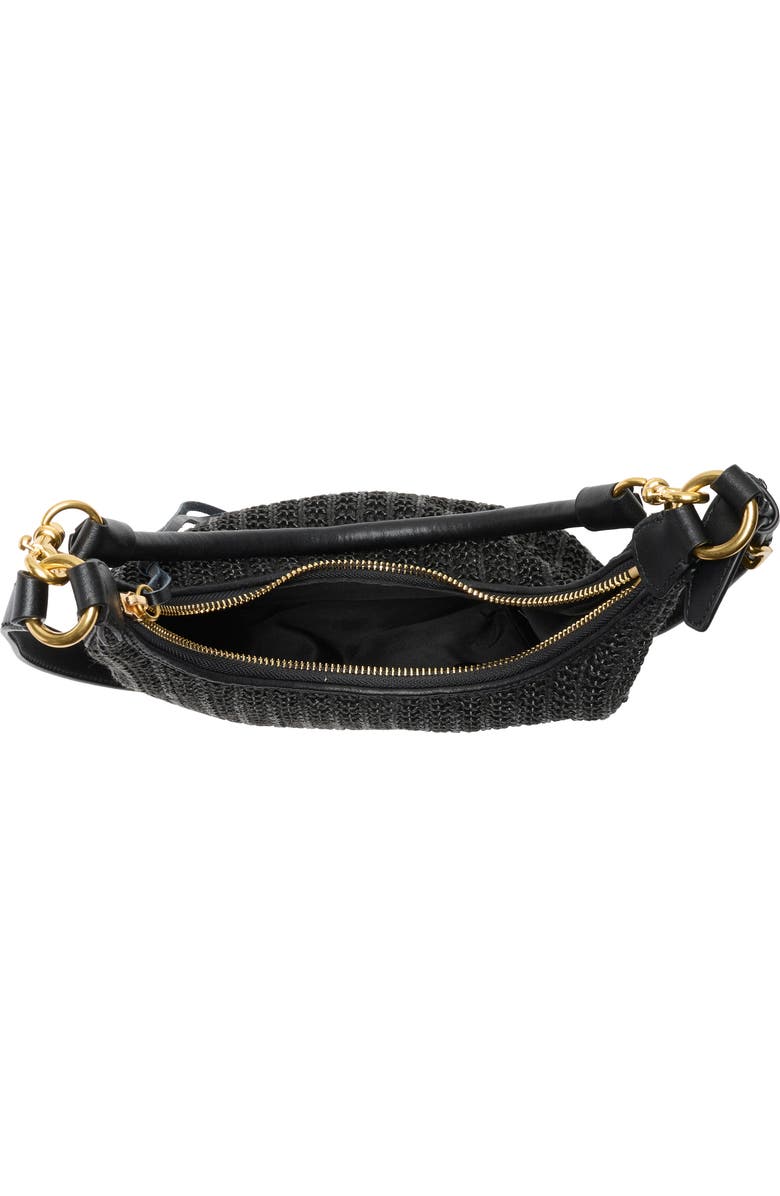Rebecca Minkoff Darren Crescent Crossbody Bag, Alternate, color, Black