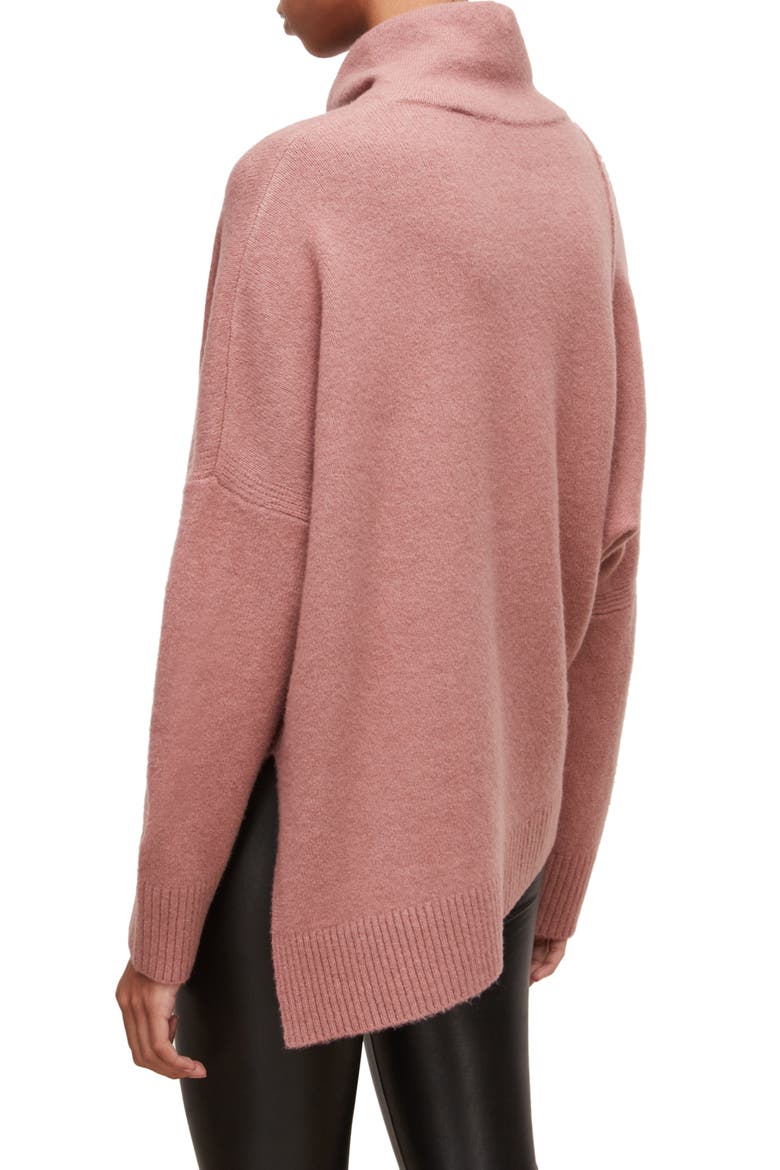 Lock Mock Neck Sweater, Alternate, color, SMOKE PINK