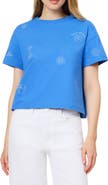 Scotch & Soda Dyed Boxy Crop Graphic T-Shirt