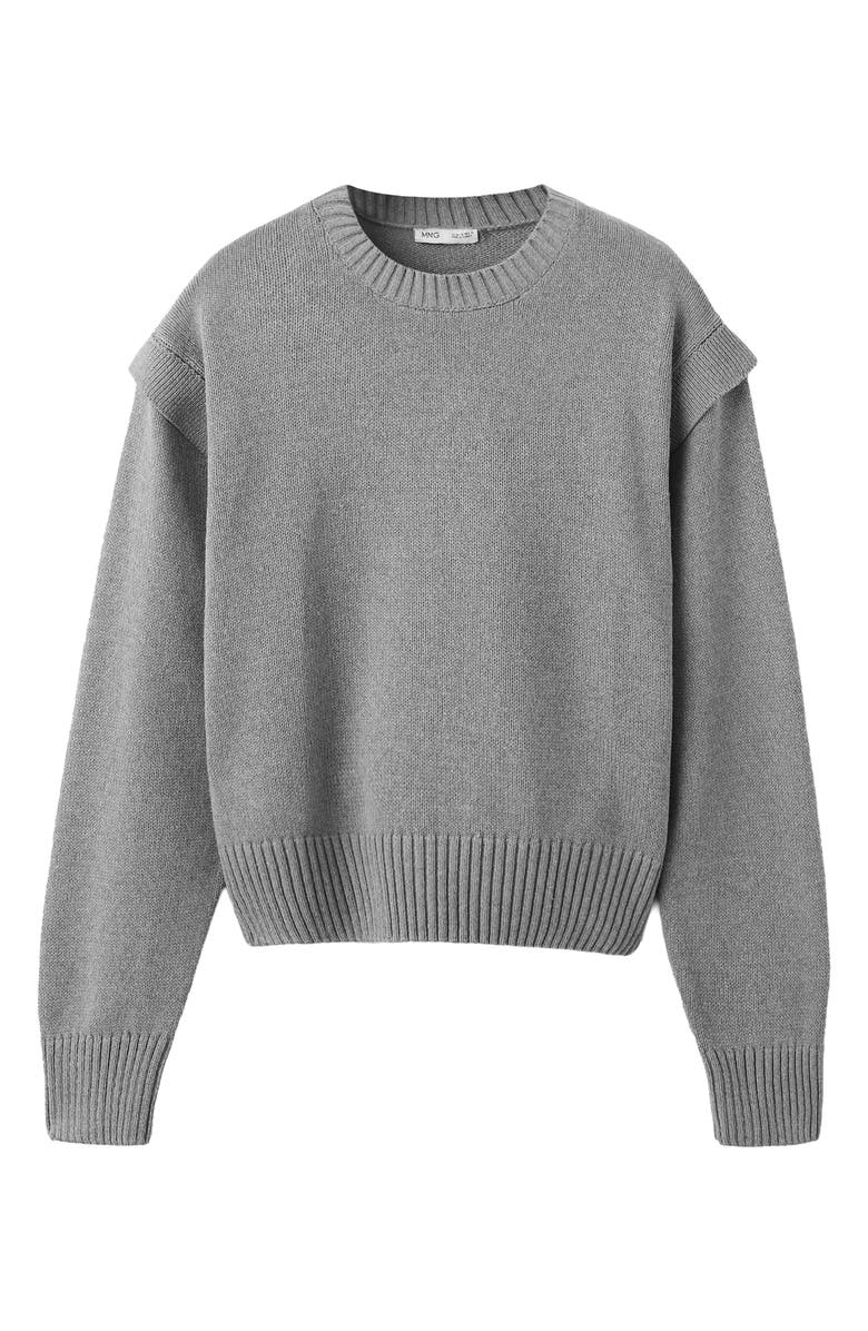 MANGO TEEN Shoulder Detail Cotton Blend Sweater, Alternate, color,