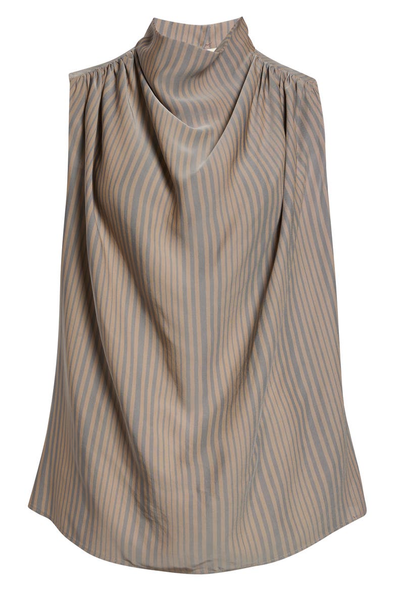 Penny Stripe Sleeveless Draped Top, Alternate, color, TIDAL STRIPE