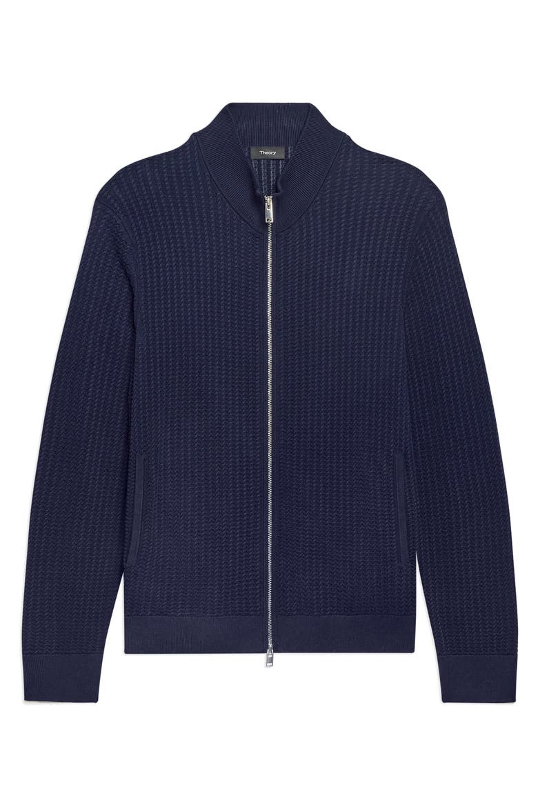 Walton Full Zip Cotton Cardigan, Alternate, color, BALTIC - XHX