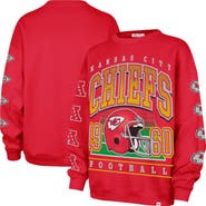 '47 Women's '47 Red Kansas City Chiefs Go Big Oversized Pullover Sweatshirt