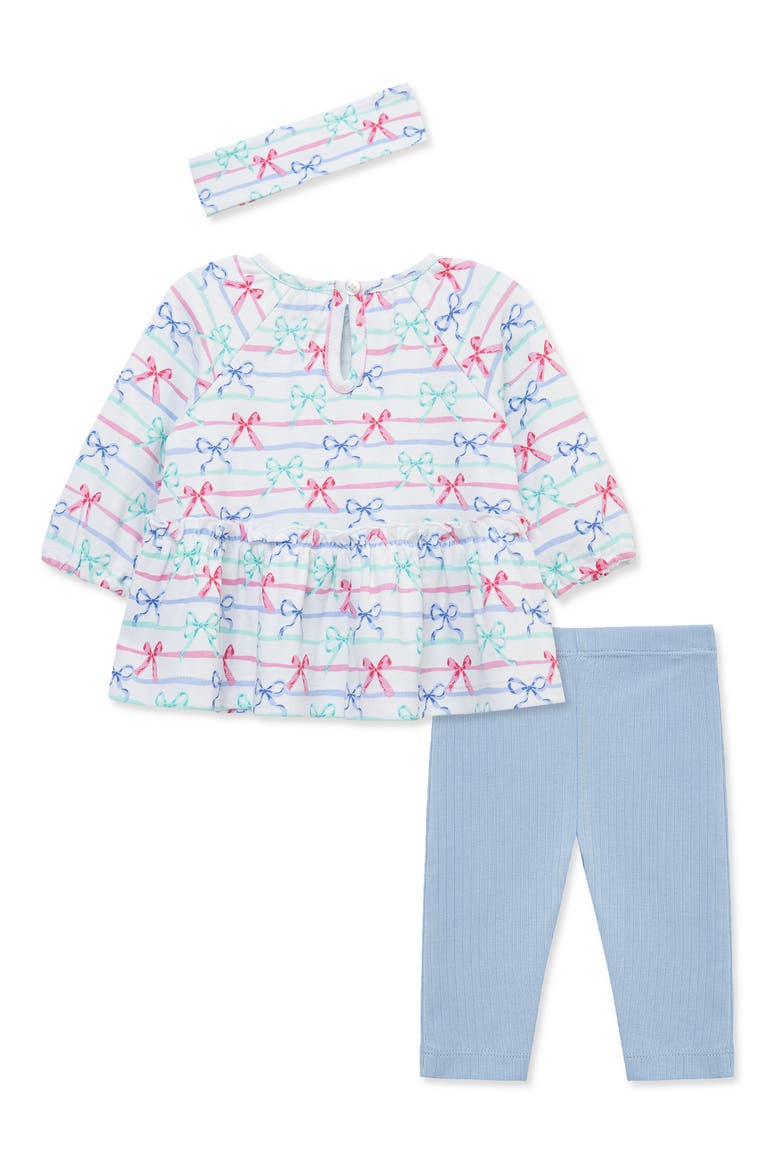 Ribbons Cotton Tunic, Pants & Headband Set, Alternate, color, MULTI