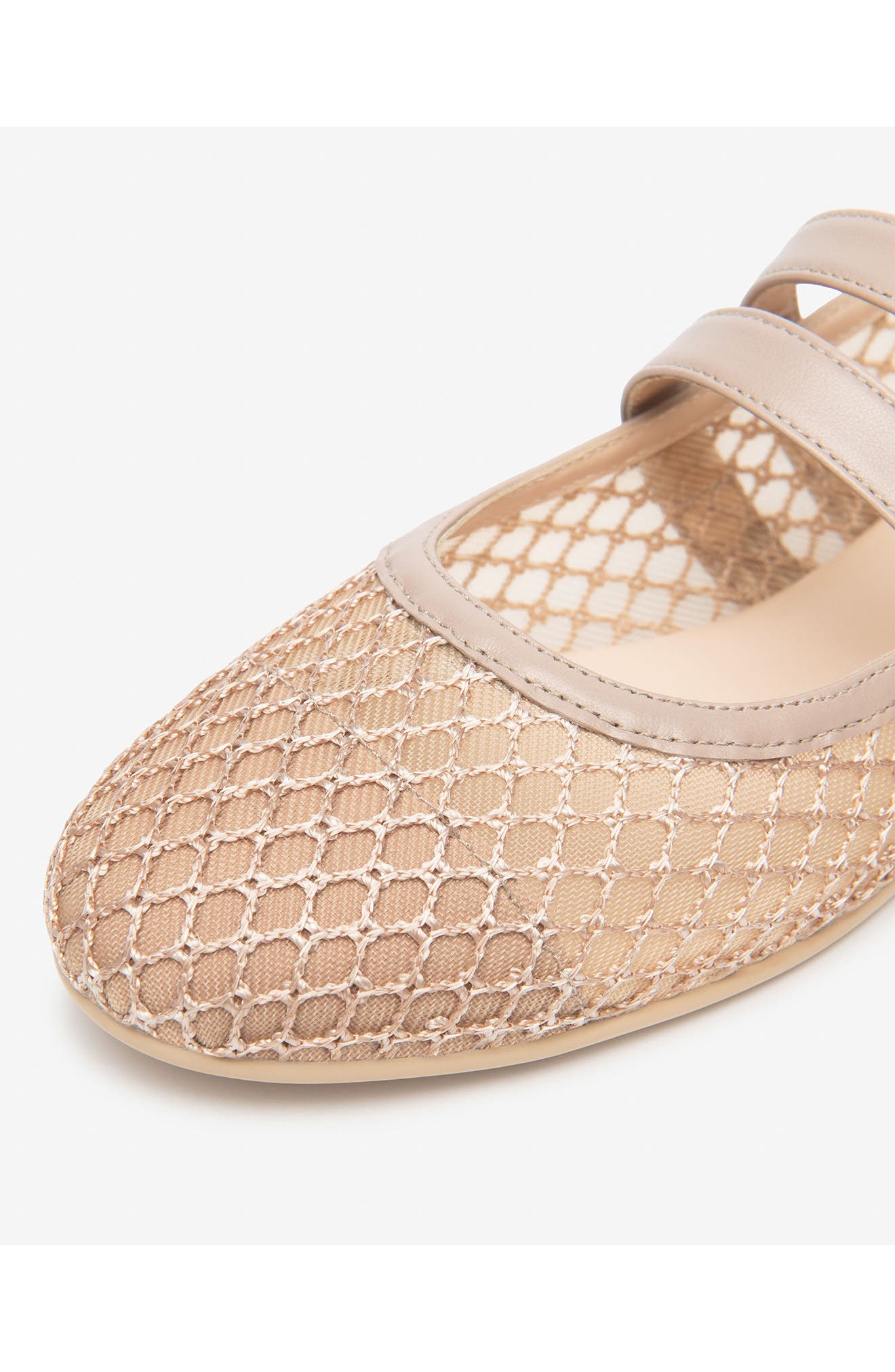 Mesh Ballet Flat, Alternate, color, ROSE