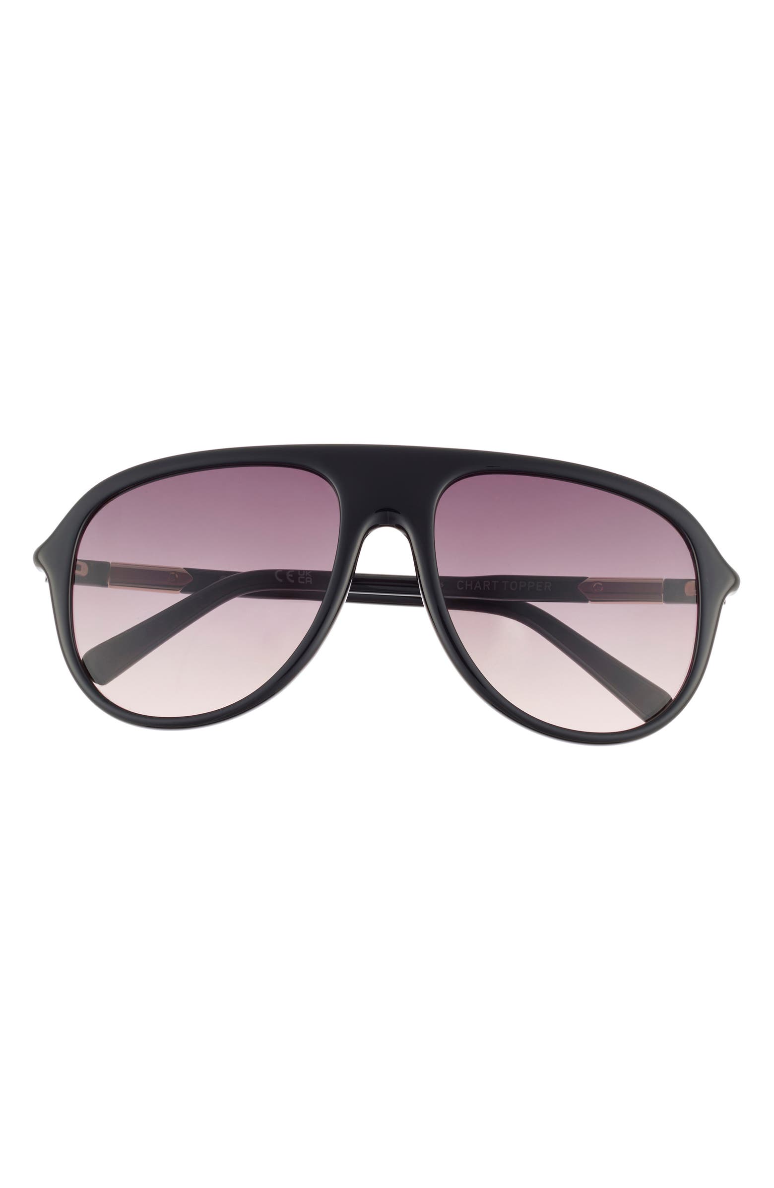 QUAY Chart Topper 54mm Aviator Sunglasses Nordstrom
