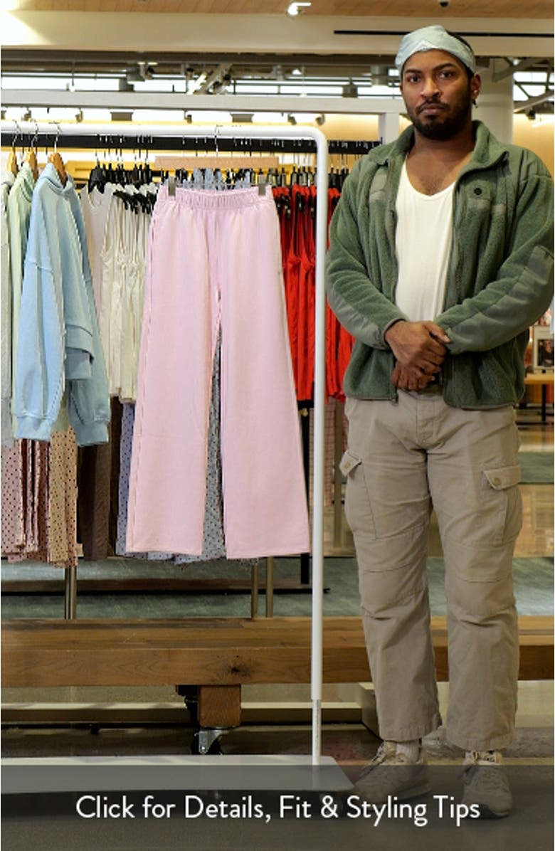 Kids' Wide Leg French Terry Pants, sales video thumbnail