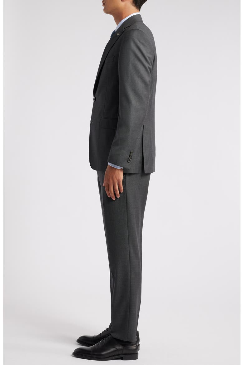 Lightly Constructed Bird's Eye Wool Suit, Alternate, color, MID GREY