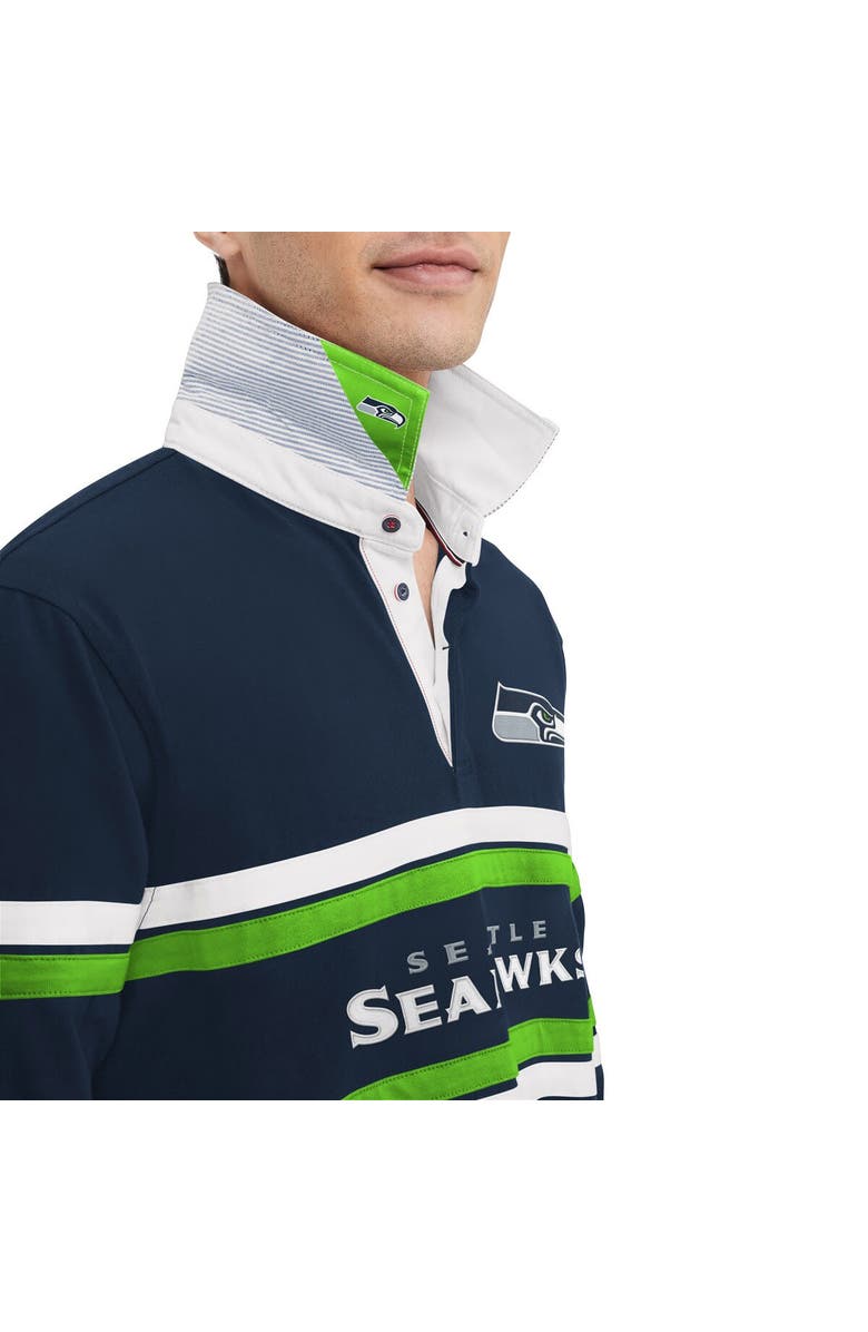 Tommy Hilfiger Men's Tommy Hilfiger Navy Seattle Seahawks Cory Varsity Rugby Long Sleeve T-Shirt, Alternate, color, 