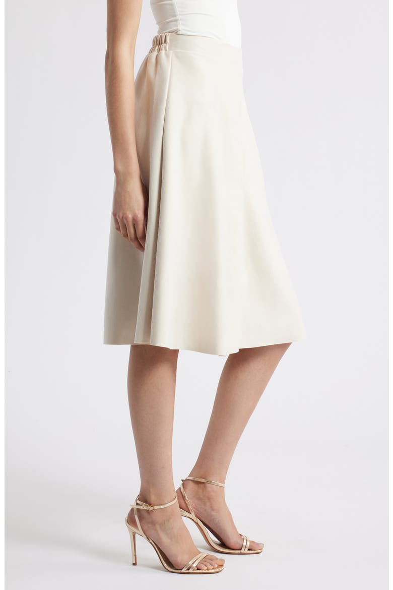 Cecilia Faux Suede A-Line Skirt, Alternate, color, IVORY
