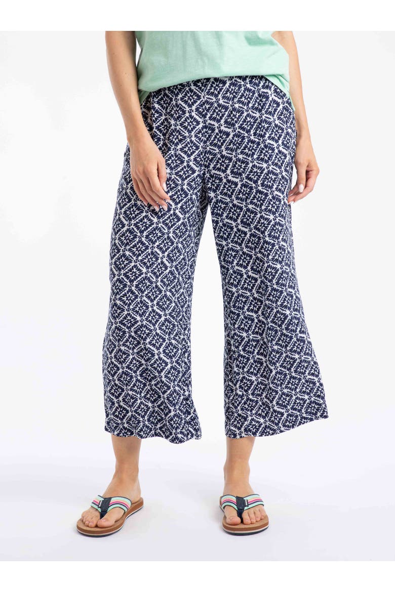 Sarita Printed Wide Leg Cropped Trousers, Main, color, Twilight
