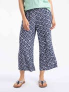 Weird Fish Sarita Printed Wide Leg Cropped Trousers