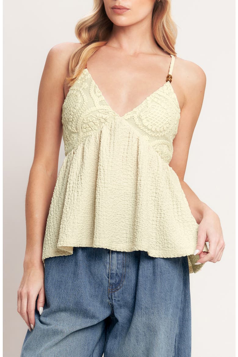 Textured Sleeveless Peplum Top, Main, color, BEIGE