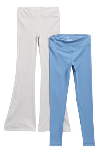 90 Degree By Reflex Kids' Everyday Leggings & Flare Leg Pants 2-piece Set In Blue
