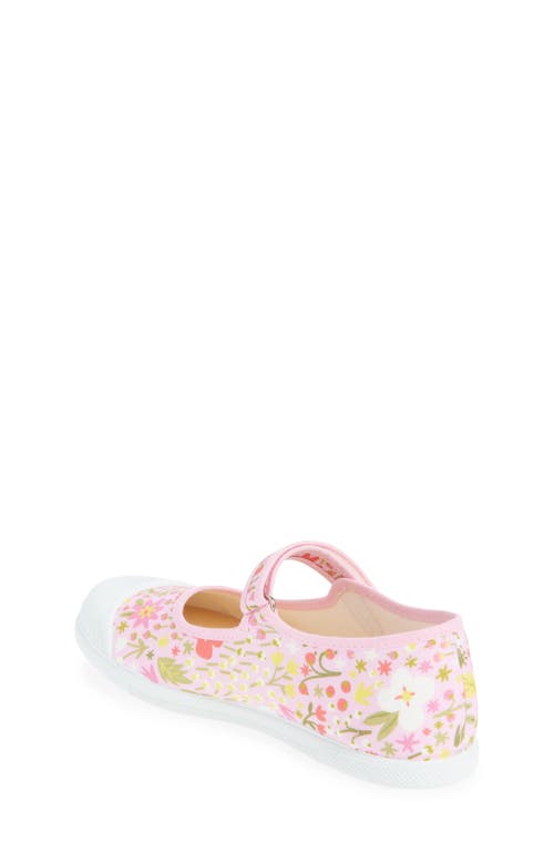 Childrenchic Isabel Floral Canvas Mary Jane Sneaker In Pink Florals