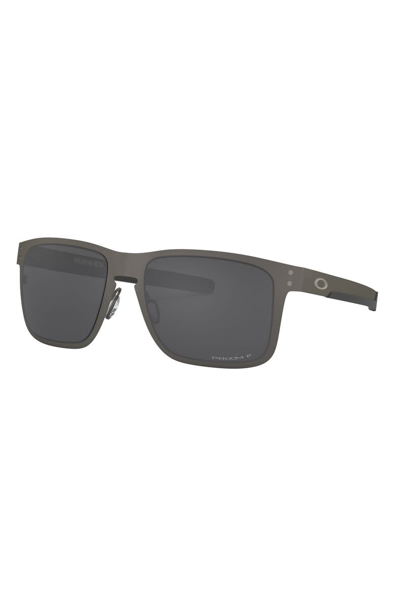 Oakley Holbrook 55mm Prizm<sup
™</sup
 Polarized Square Sunglasses, Alternate, color, Matte Gunmetal/ Prizm Black