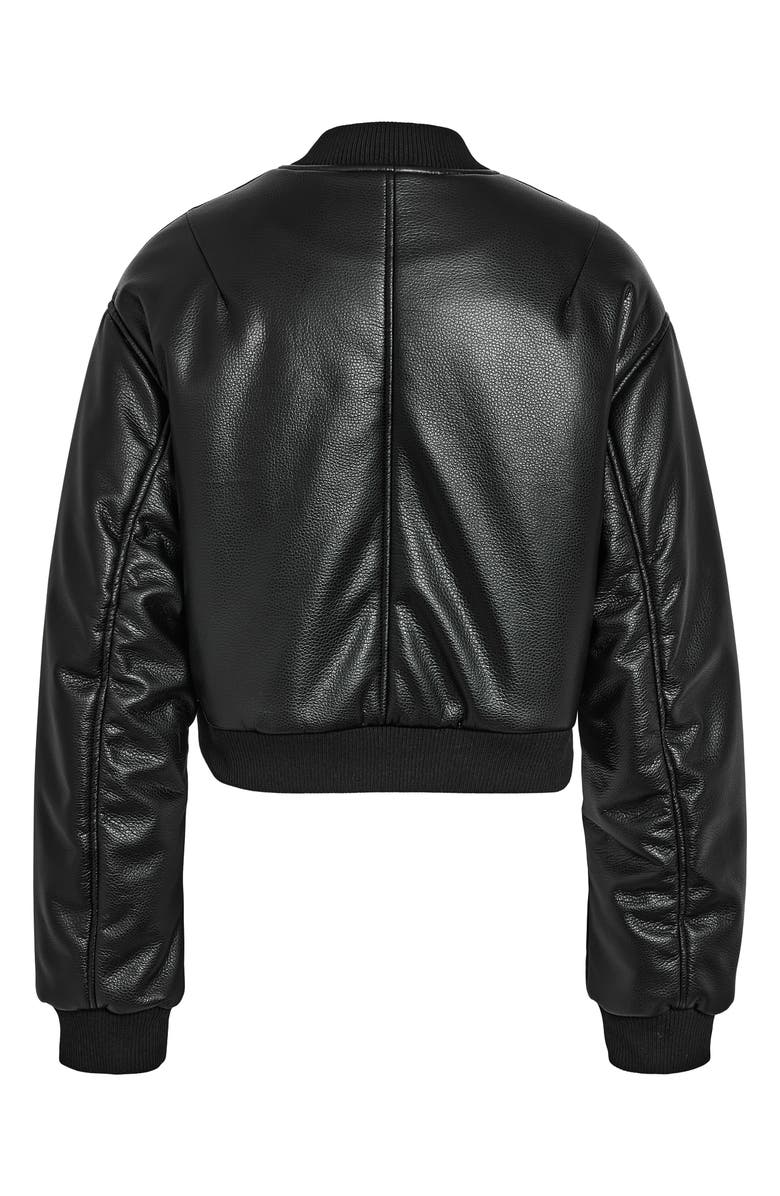 Noisy may Eileen Faux Leather Bomber Jacket, Alternate, color,