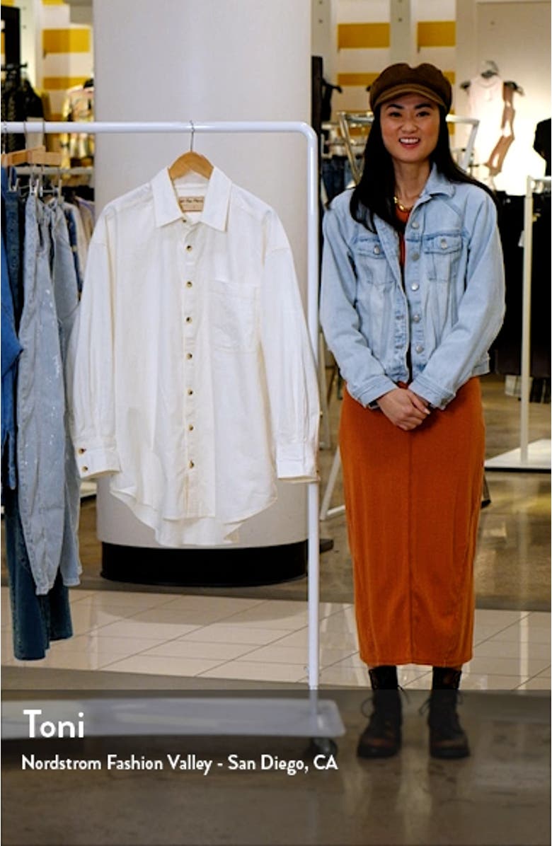 Freddie Oversize Cotton Button-Up Shirt, sales video thumbnail