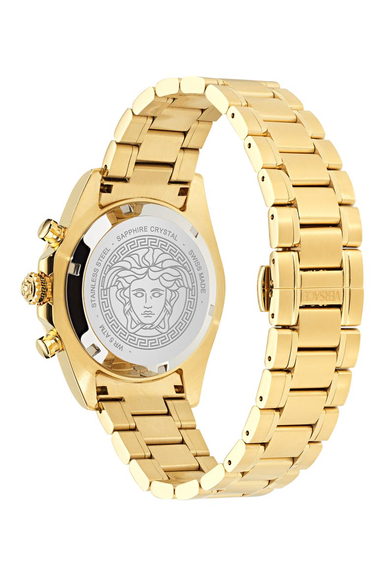 Chrono X Chronograph Bracelet Watch, 44mm, Alternate, color, IP YELLOW GOLD