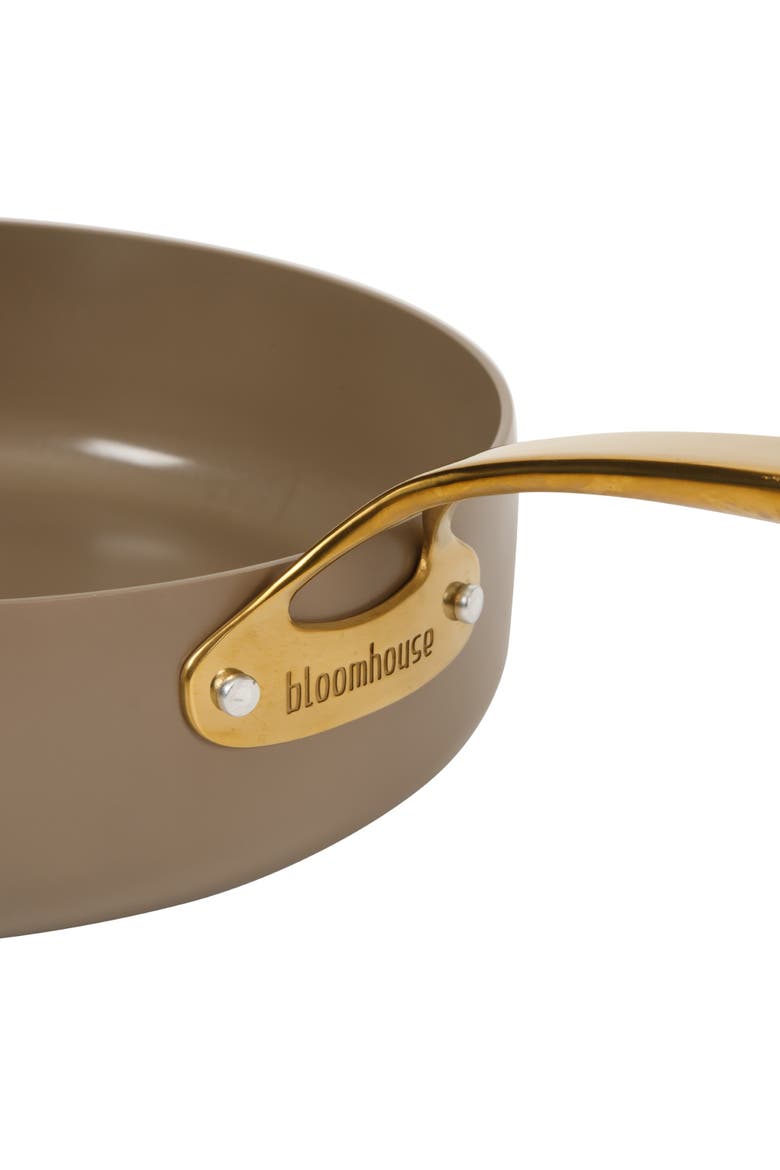 Aluminum Ceramic Nonstick Saute Pan with Lid, Alternate, color, Cappuccino Cream