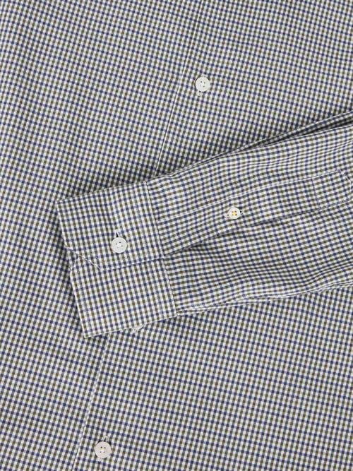 Robert Talbott Reynolds Ultra Light Weight Brushed Check Shirt In Gray